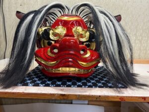 獅子頭　木彫り　全修理